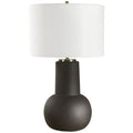 Lampa stolowa o prostej sylwetce z dopracowana sylwetka w odcieniu bieli